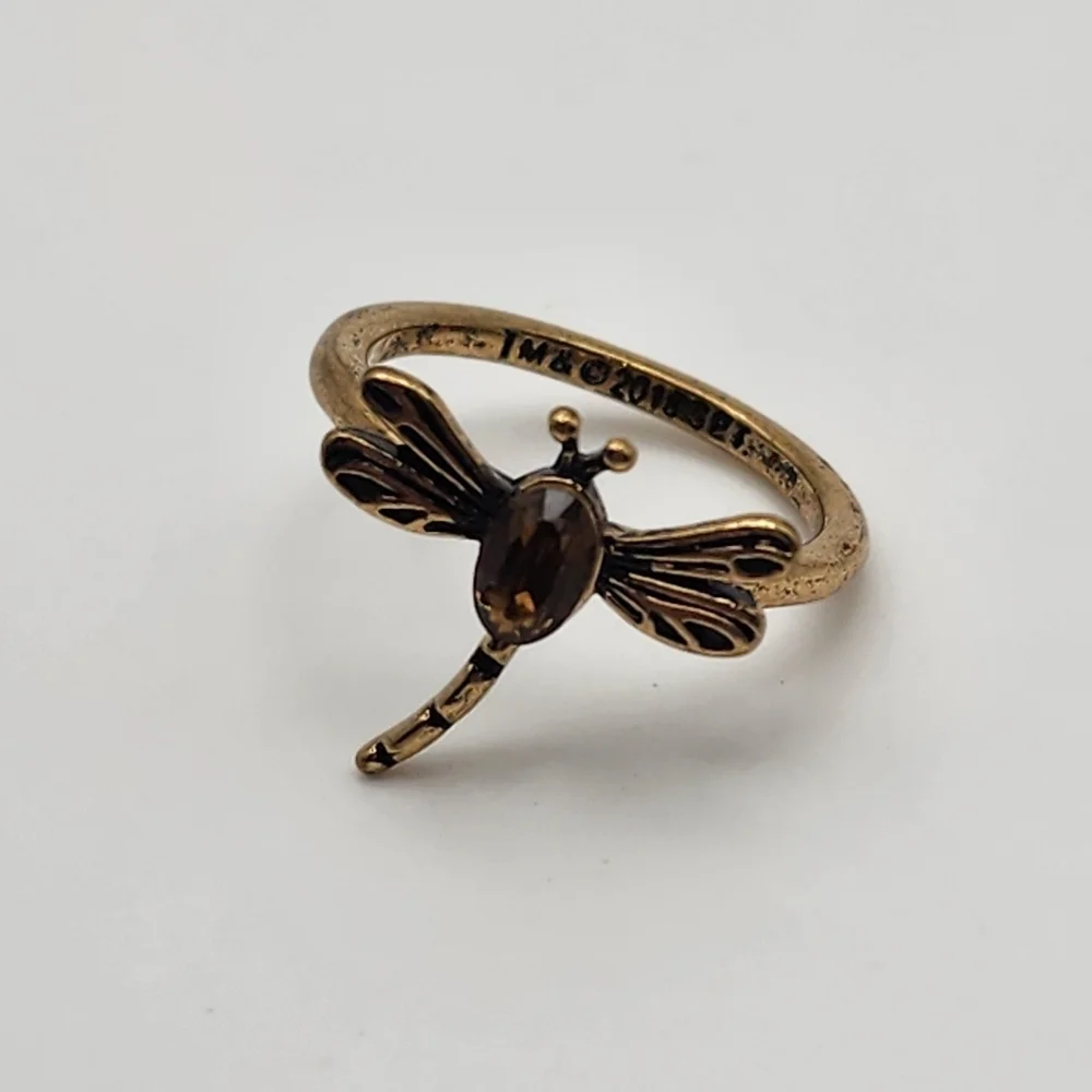 Brass Tone Dragonfly Ring (7)